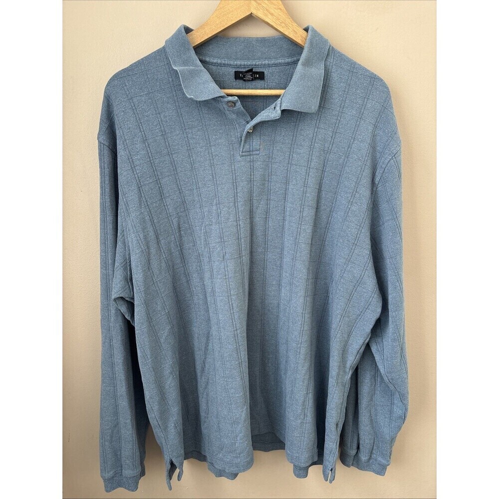 Van Heusen Men’s XXL Blue Long Sleeve Collared Shirt